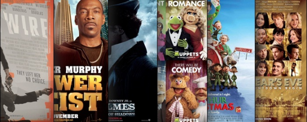 New Movie Posters: HAYWIRE, TOWER HEIST, SHERLOCK HOLMES: A GAME OF SHADOWS, THE MUPPETS, ARTHUR CHRISTMAS and NEW YEAR’S EVE
