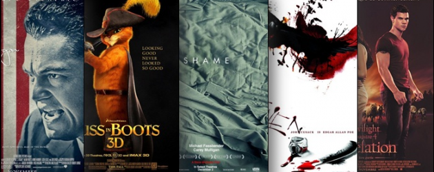 New Movie Posters: J. EDGAR, PUSS IN BOOTS, SHAME, THE RAVEN and THE TWILIGHT SAGA: BREAKING DAWN – PART 1