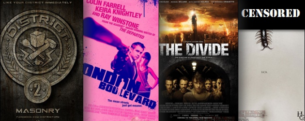 New Movie Posters: THE HUNGER GAMES, LONDON BOULEVARD, THE DIVIDE and THE HUMAN CENTIPEDE 2 (FULL SEQUENCE)