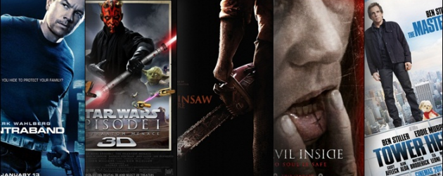 New Movie Posters: THE DEVIL INSIDE, TEXAS CHAINSAW MASSACRE 3D, STAR WARS: EPISODE I THE PHANTOM MENACE 3D, CONTRABAND and TOWER HEIST