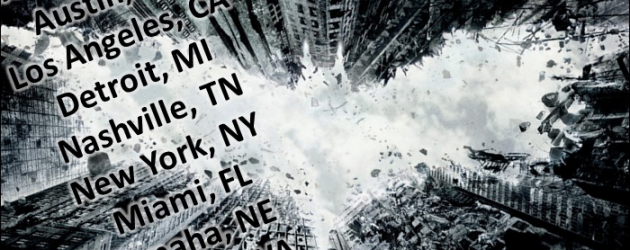 THE DARK KNIGHT RISES prologue info:  What cities / theaters are showing it?
