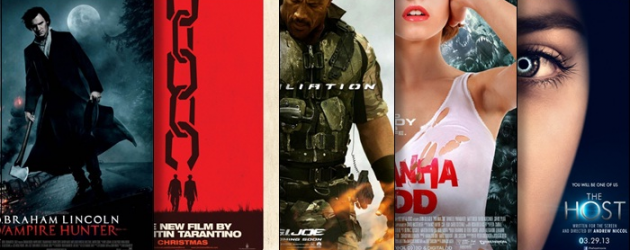 New Movie Posters: ABRAHAM LINCOLN: VAMPIRE HUNTER, DJANGO UNCHAINED, G.I. JOE: RETALIATION, PIRANHA 3DD and THE HOST
