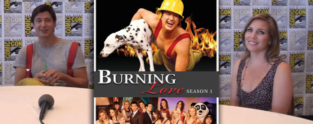 BURNING LOVE Season One hits DVD today – video interview with Ken Marino & June Diane Raphael (Season Two premieres Nov 13 on E!)
