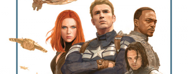 Paolo Rivera’s CAPTAIN AMERICA: THE WINTER SOLDIER cast/crew poster is superb