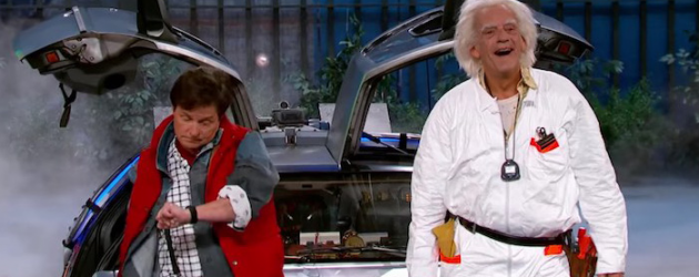 BACK TO THE FUTURE’s Marty McFly & Doc Brown stop by Jimmy Kimmel Live… for real