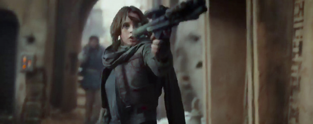Stormtroopers Attack Felicity Jones in the first clip from ROGUE ONE: A STAR WARS STORY