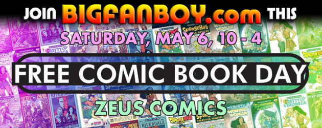 Dallas, join us at Zeus Comics on Saturday for FREE COMIC BOOK DAY giveaways!