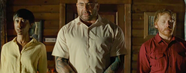 KNOCK AT THE CABIN trailer – Dave Bautista terrorizes a family in the woods to save the world