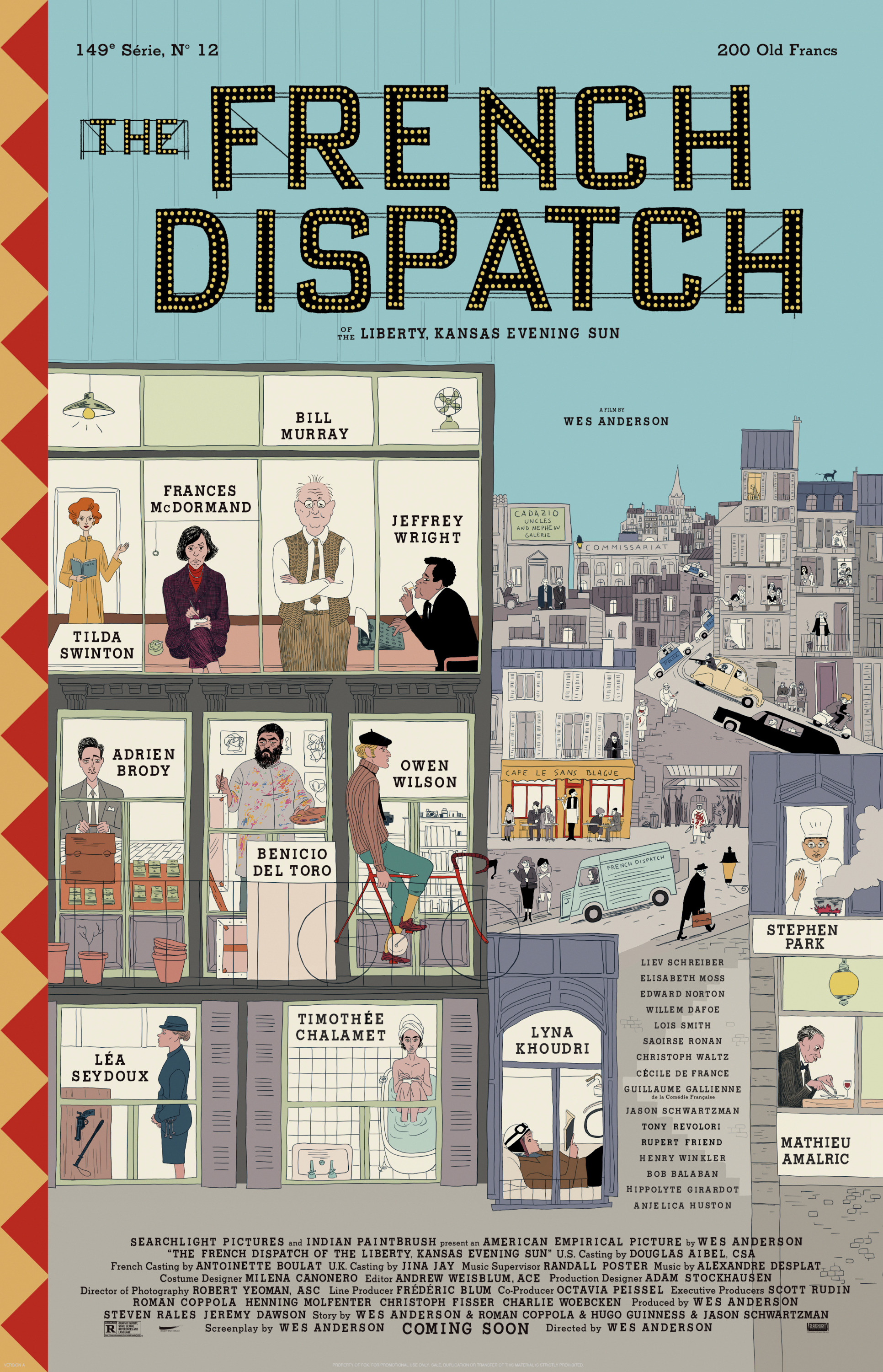 THE FRENCH DISPATCH trailer & poster – get a look at Wes Anderson’s new star-studded