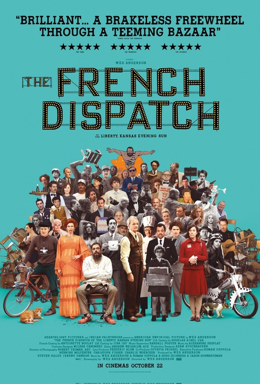 THE FRENCH DISPATCH review by Mark Walters – Wes Anderson gives us another star-studded treat